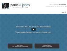 Tablet Screenshot of parksjones.com